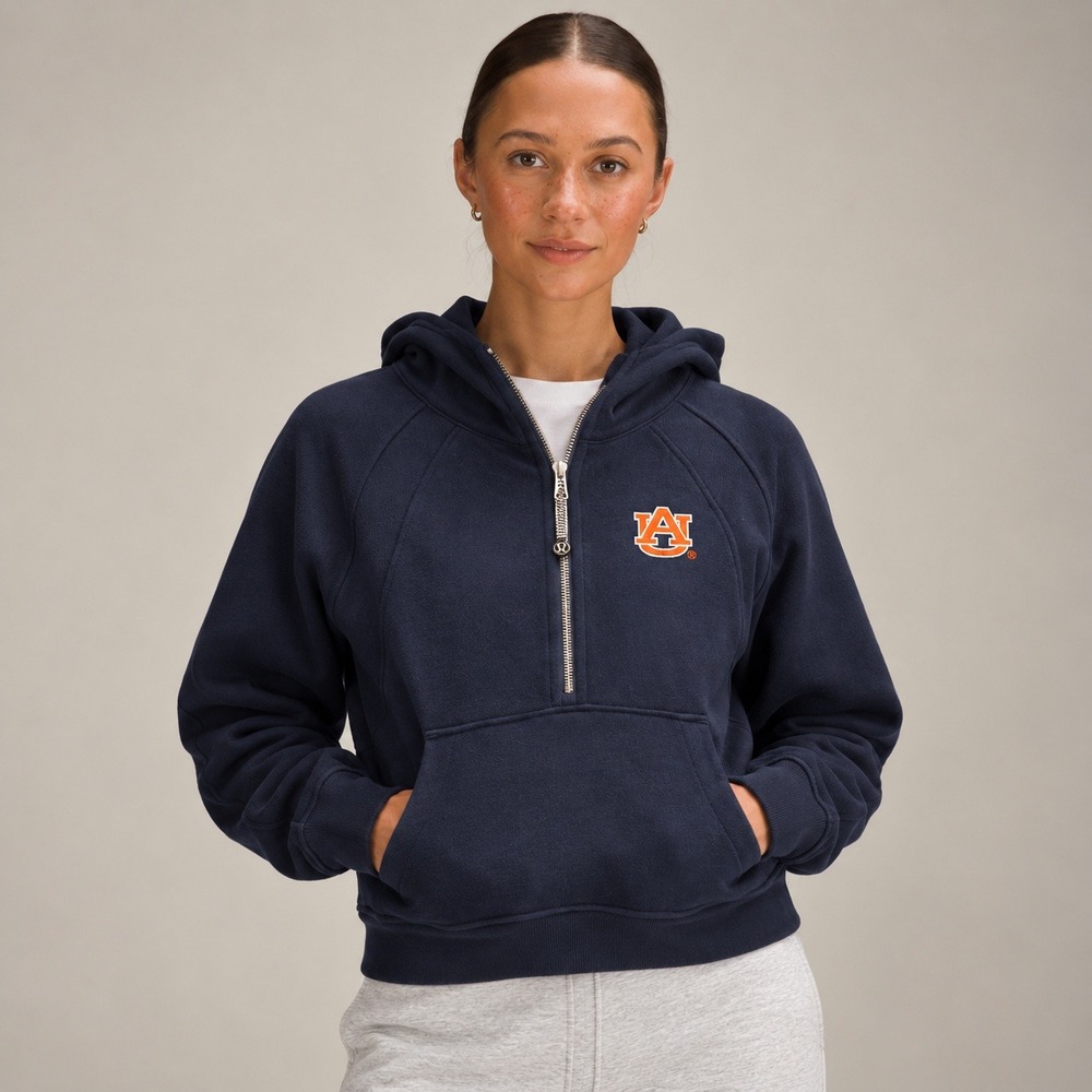 Lululemon Scuba Oversized Half Zip Hoodie Auburn Tigers Navy Blue M/L College